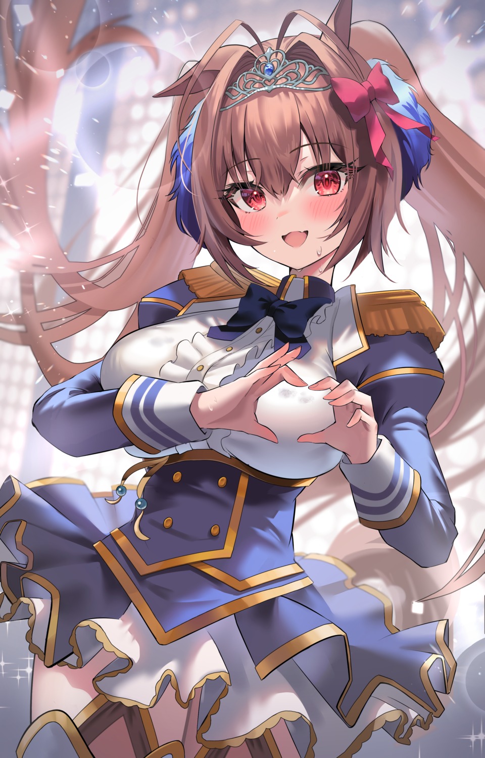 animal_ears, daiwa_scarlet_(umamusume), dodota, skirt_lift, tail, thighhighs, uma_musume_pretty_derby, uniform