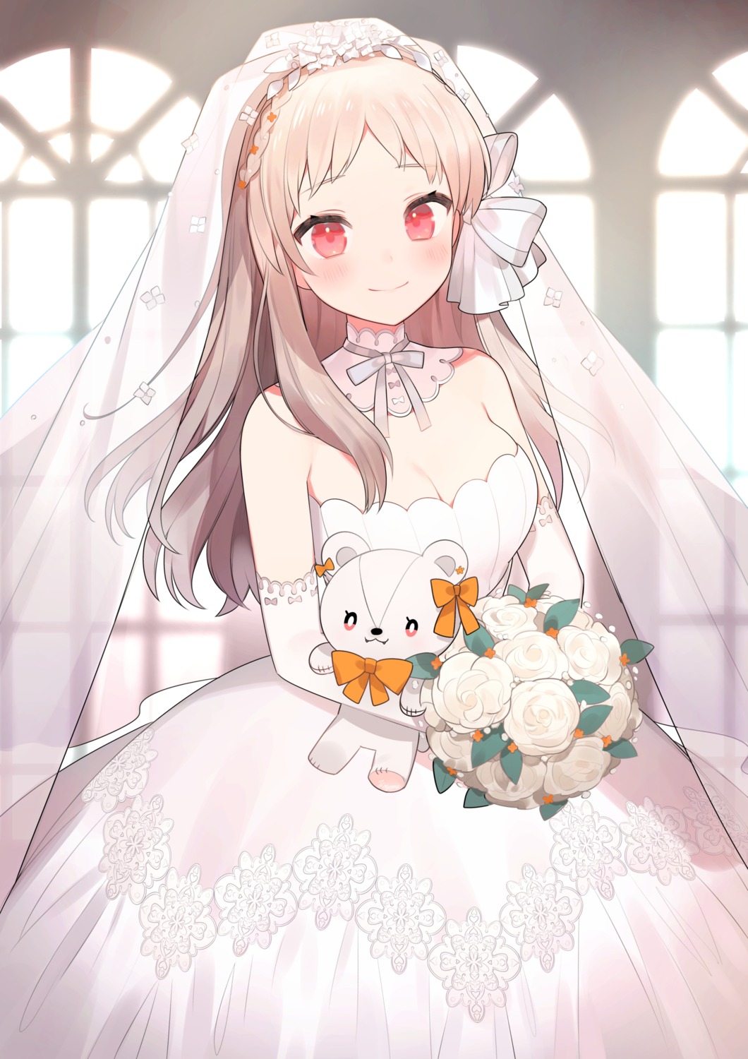 cleavage, dress, no_bra, tym_taro, wedding_dress