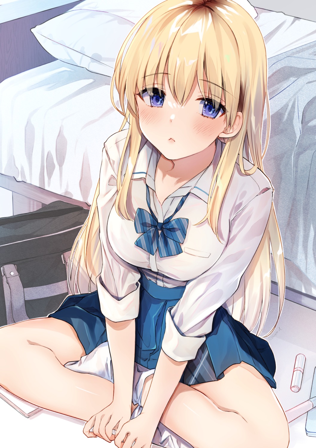 seifuku, skirt_lift, yu_yu