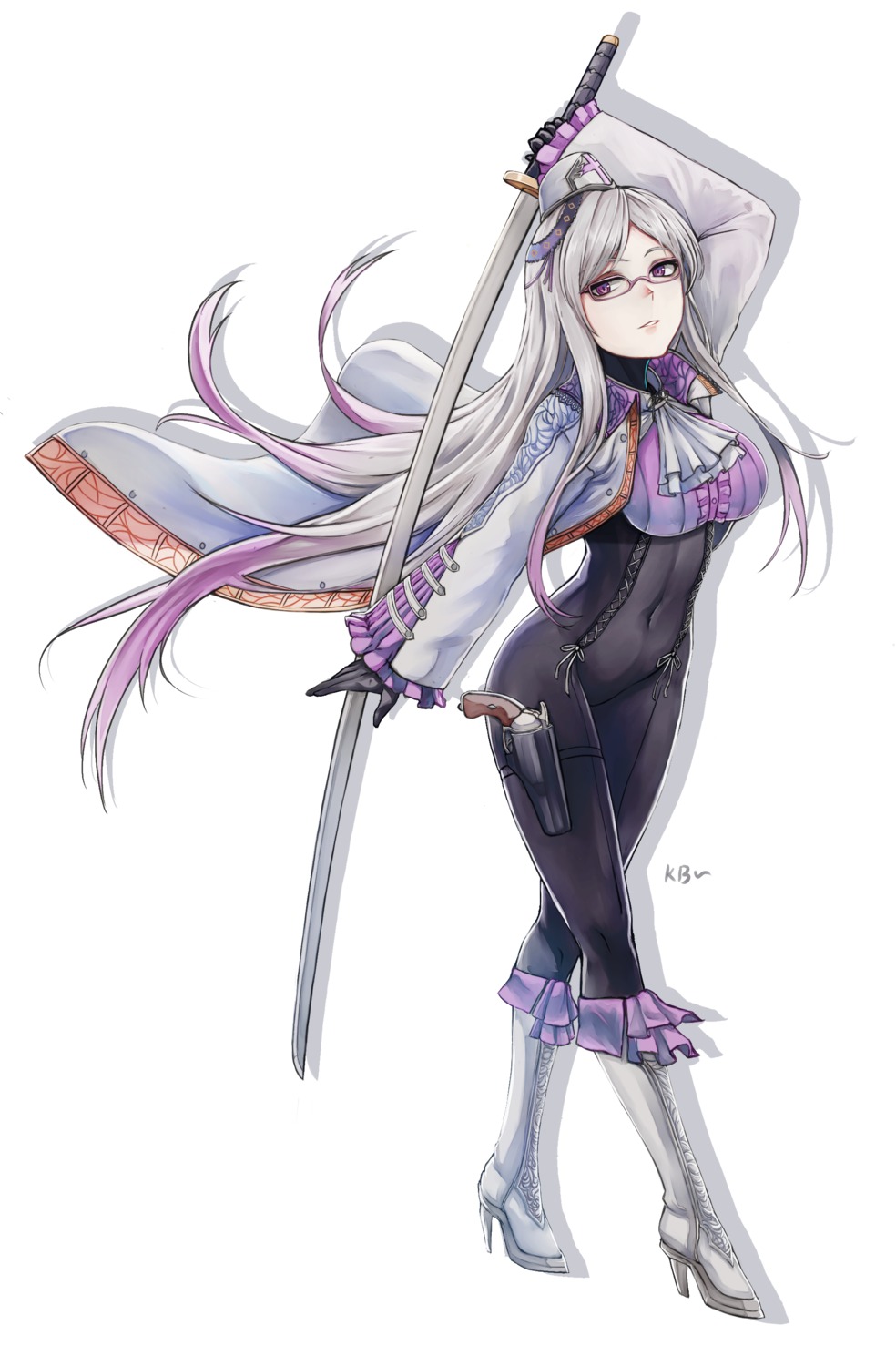 bodysuit, heels, kb-5, megane, sword