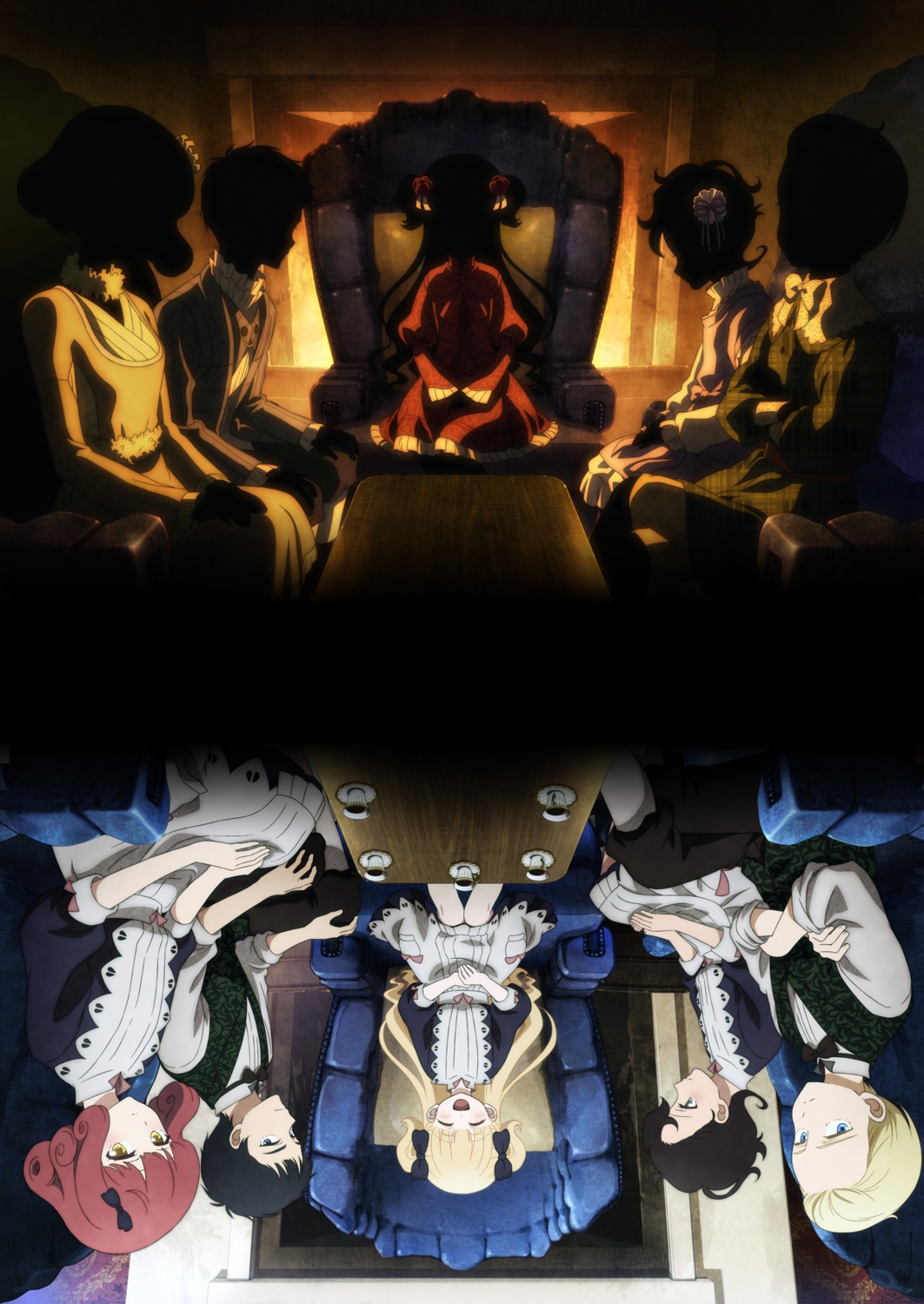 dress, emilico, john_shadow, kate_shadow, lou_(shadows_house), louise_shadow, patrick_shadow, ricky_(shadows_house), rum_(shadows_house), shadows_house, shaun_(shadows_house), shirley_shadow, silhouette, tagme