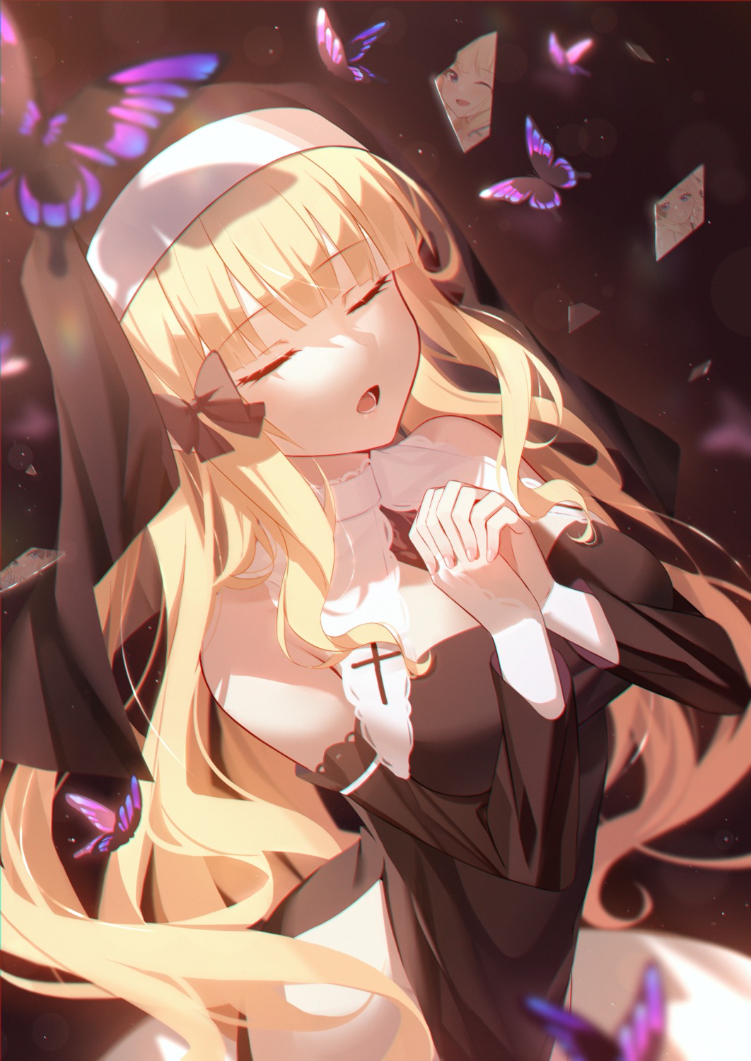 black_fire, nun, princess_connect!, princess_connect!_re:dive, sasaki_saren