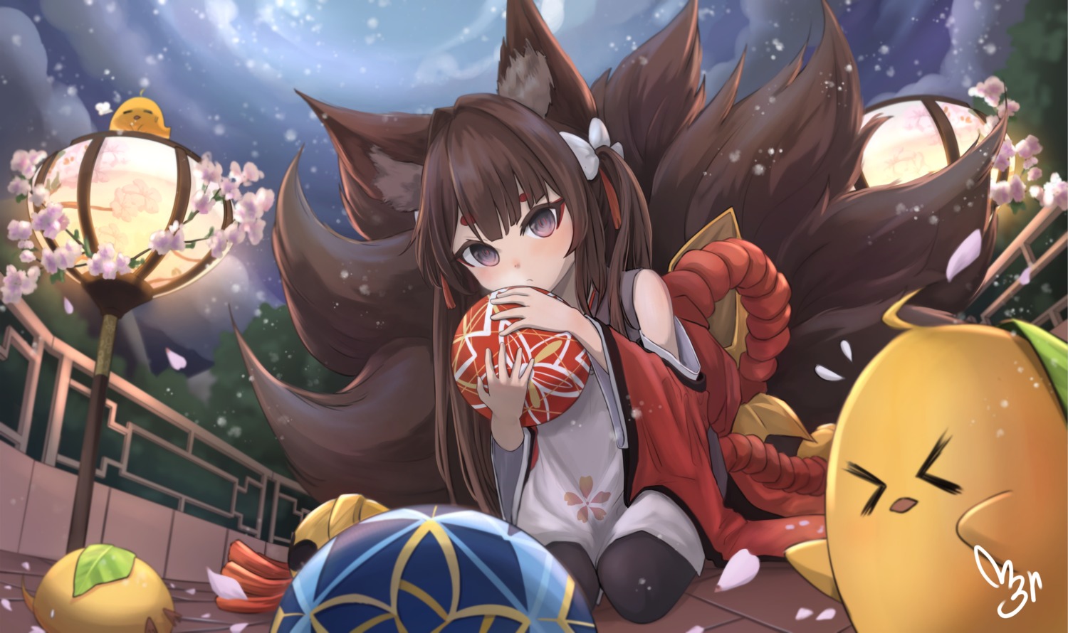 amagi-chan_(azur_lane), amagi_(azur_lane), animal_ears, azur_lane, japanese_clothes, kang961br, kitsune, manjuu_(azur_lane)
