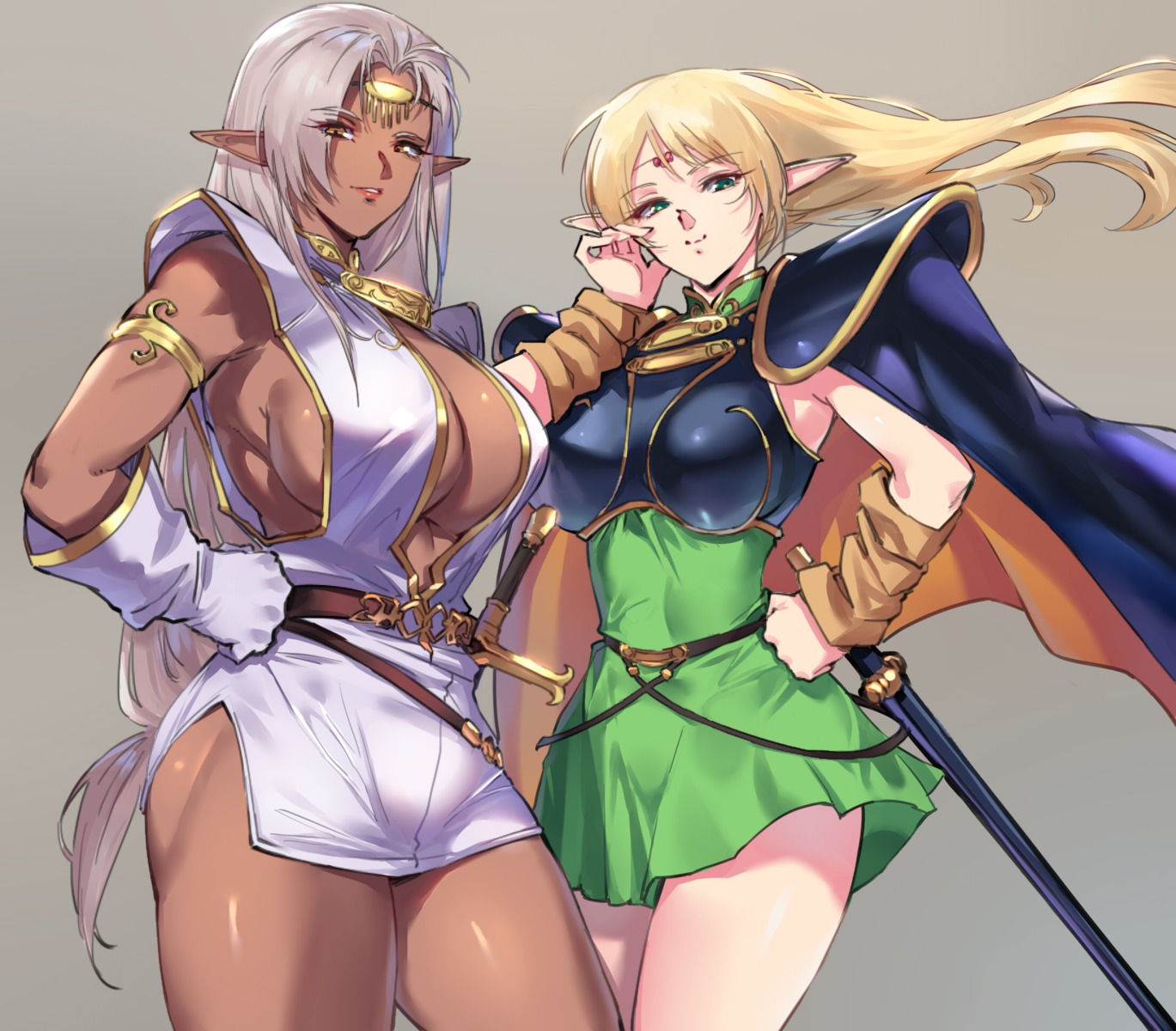 armor, deedlit, elf, negresco, no_bra, pirotess, pointy_ears, record_of_lodoss_war