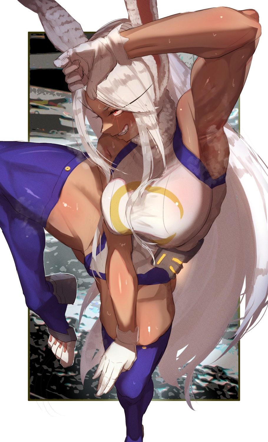 animal_ears, boku_no_hero_academia, bunny_ears, bunny_girl, kikimifukuri, see_through, tail, thighhighs