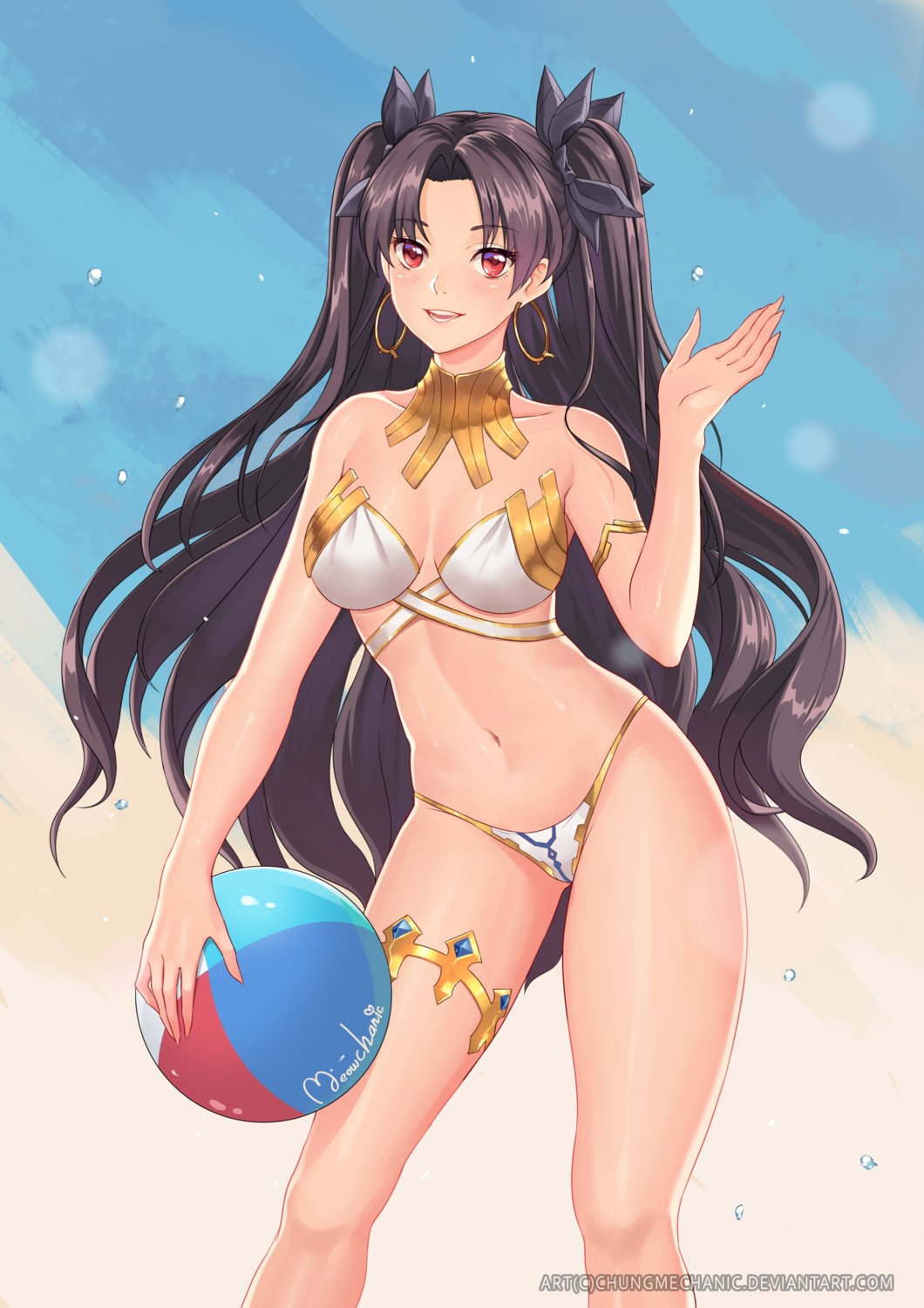 bikini_armor, chungmechanic, cleavage, fate/grand_order, garter, ishtar_(fate)