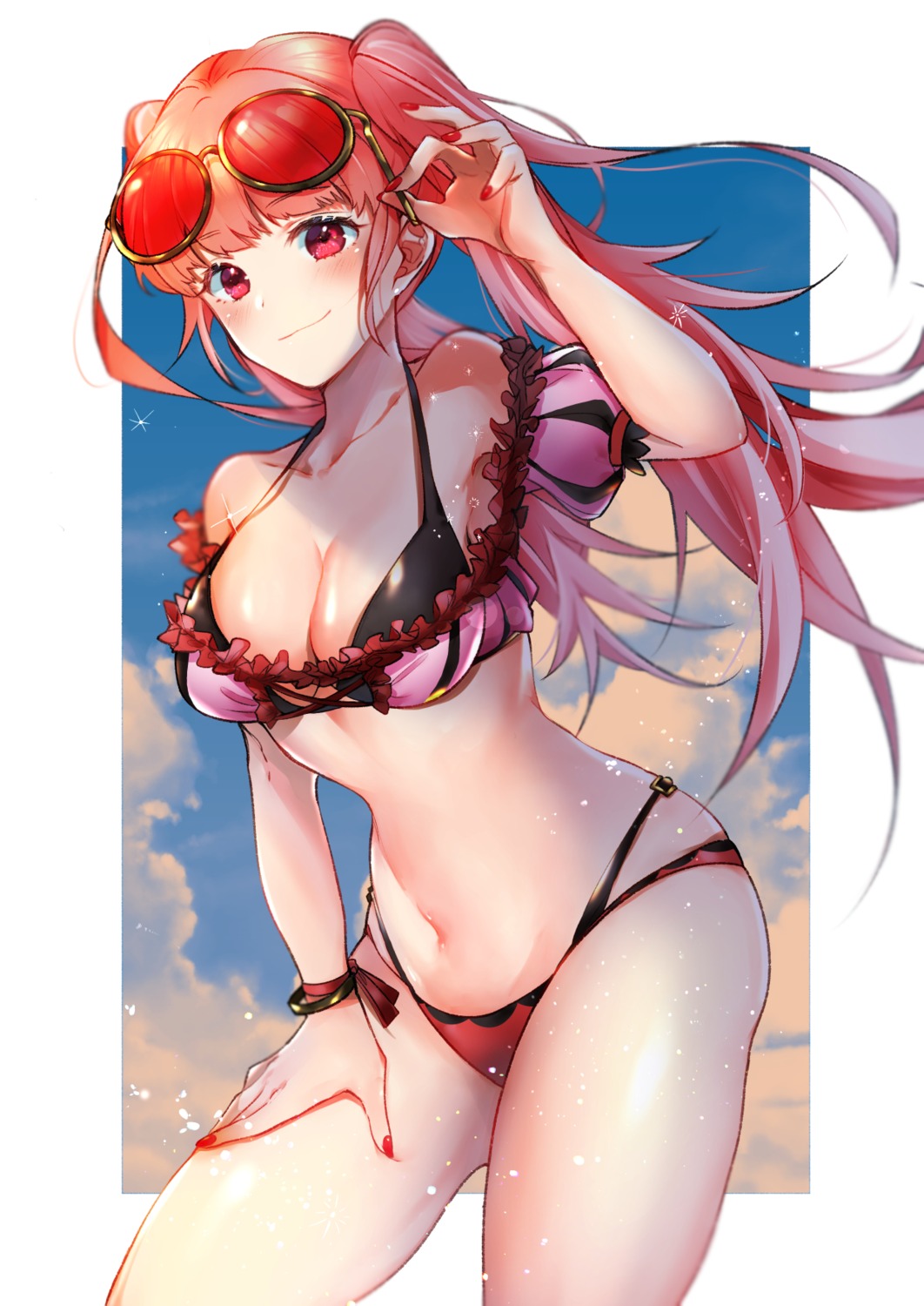 bikini, fire_emblem, fire_emblem_three_houses, hilda_valentine_goneril, megane, nekolook, swimsuits