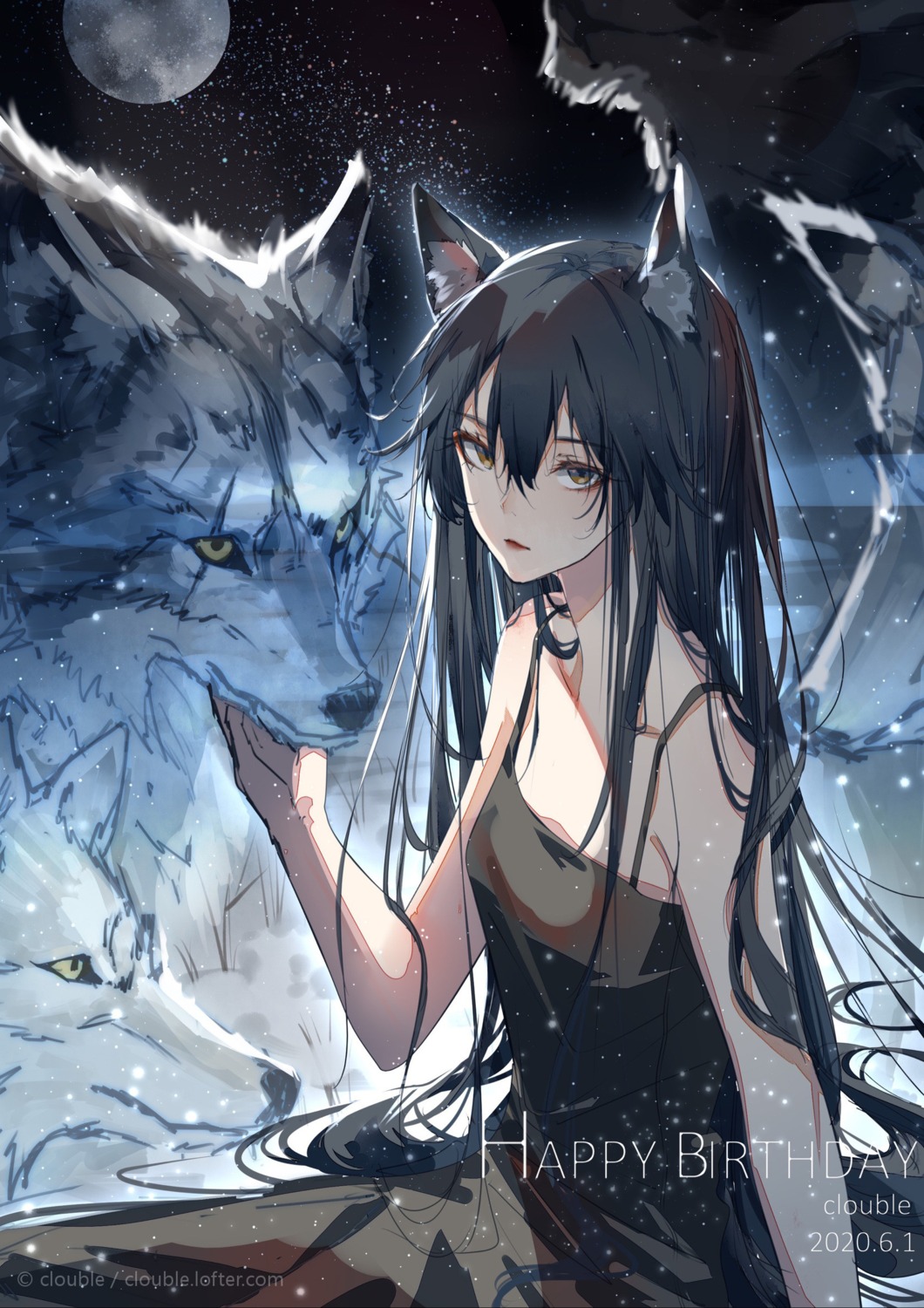 animal_ears, arknights, clouble, dress, texas_(arknights)