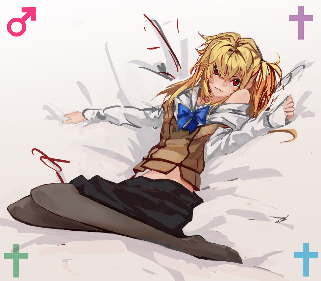 kuro_tomato, maria_holic, pantyhose, seifuku, shidou_mariya, trap