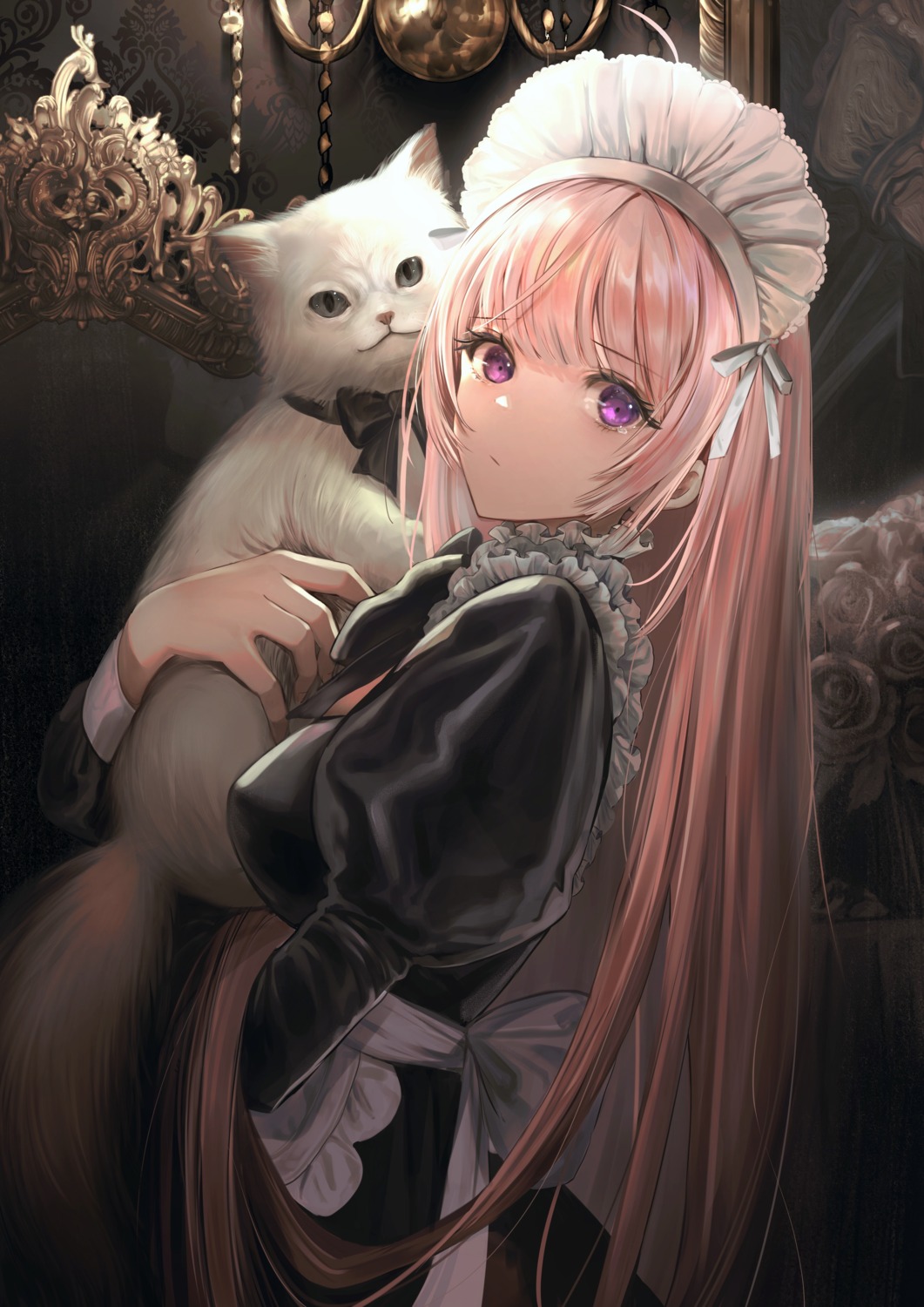 hirose_(10011), maid, neko