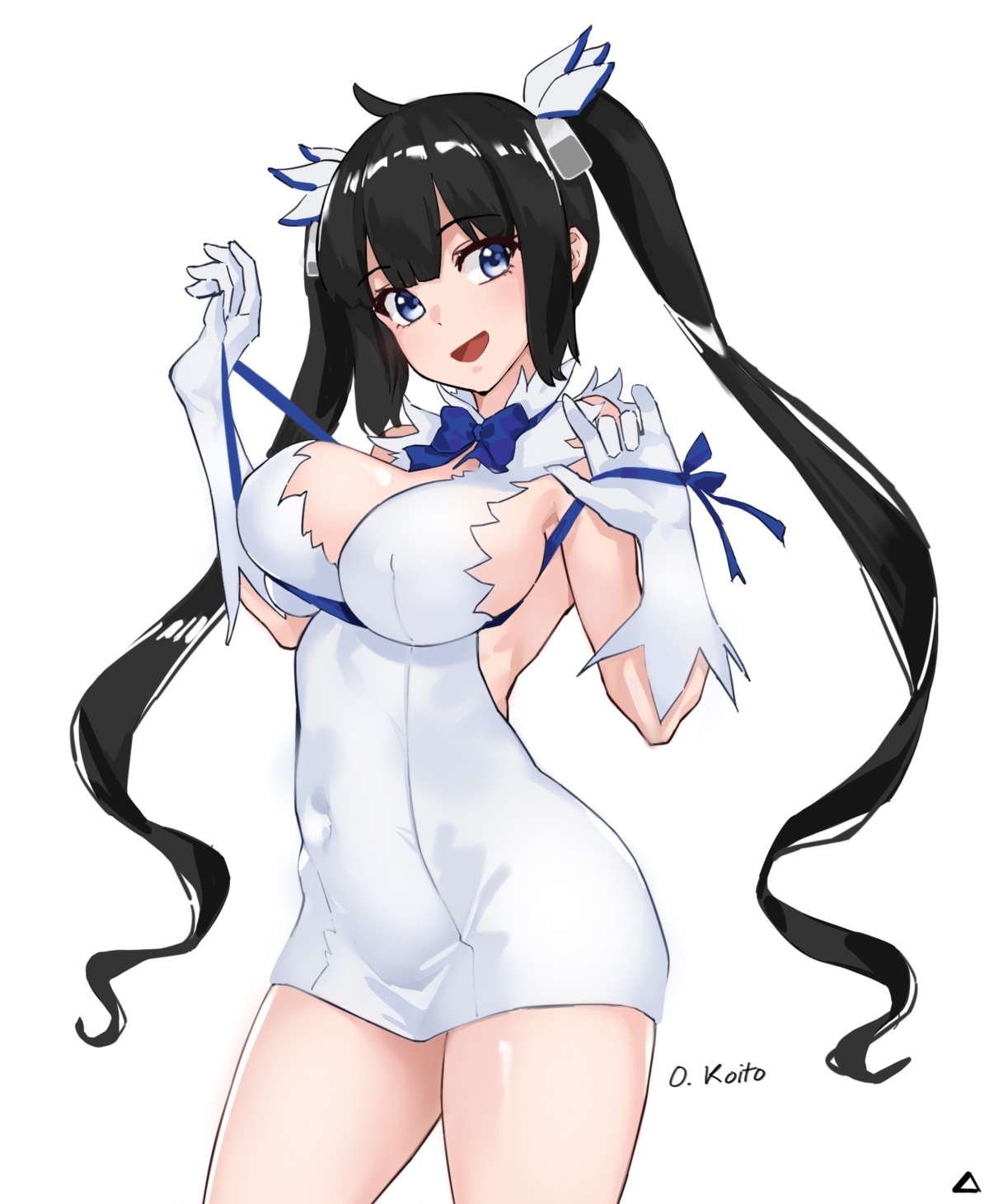 dress, dungeon_ni_deai_wo_motomeru_no_wa_machigatteiru_darou_ka, hestia_(danmachi), no_bra, oliver_koito