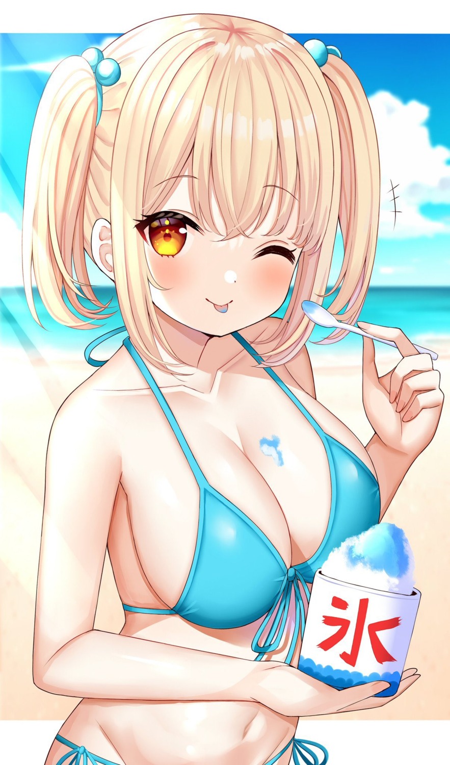 bikini, cream, mizukoshi_(marumi), swimsuits
