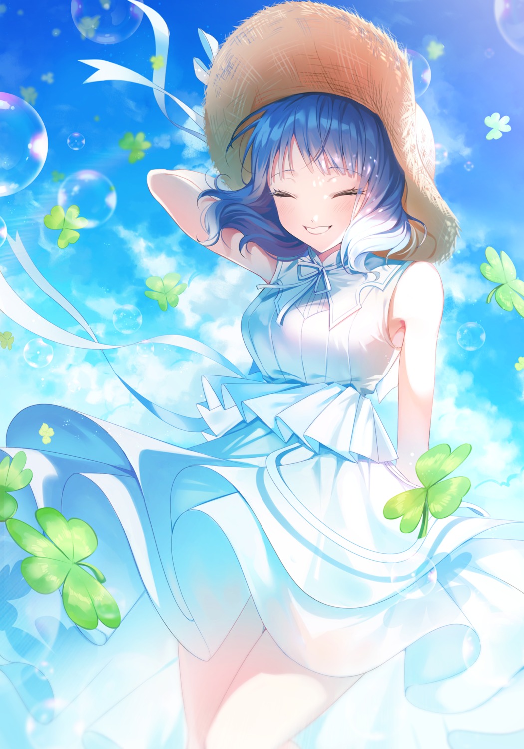 dress, kiritani_haruka, minori_(faddy), project_sekai, skirt_lift, summer_dress