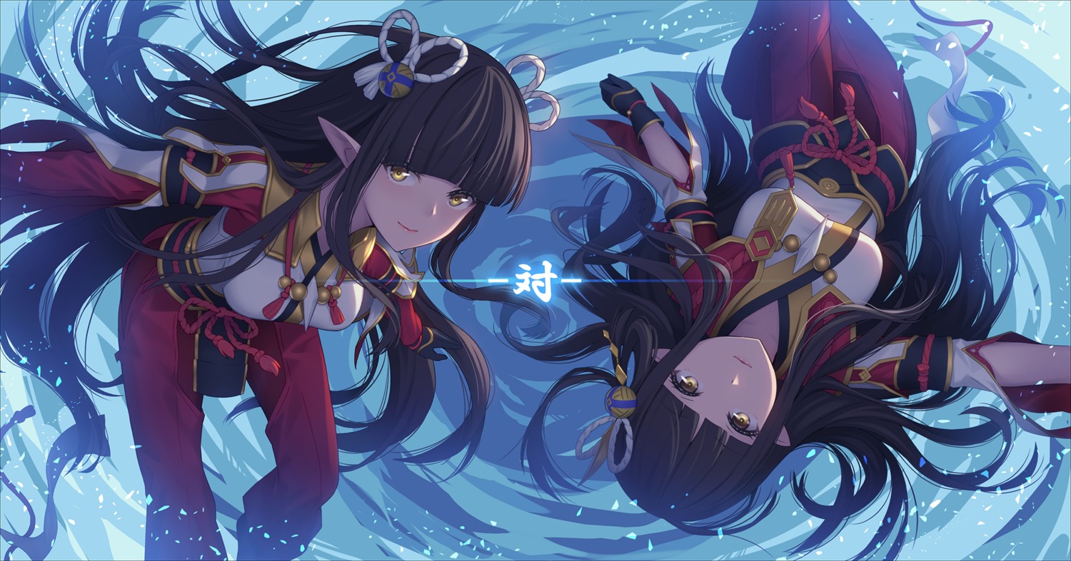 hinoa, japanese_clothes, minoto, monster_hunter, monster_hunter_rise, pointy_ears, tagme