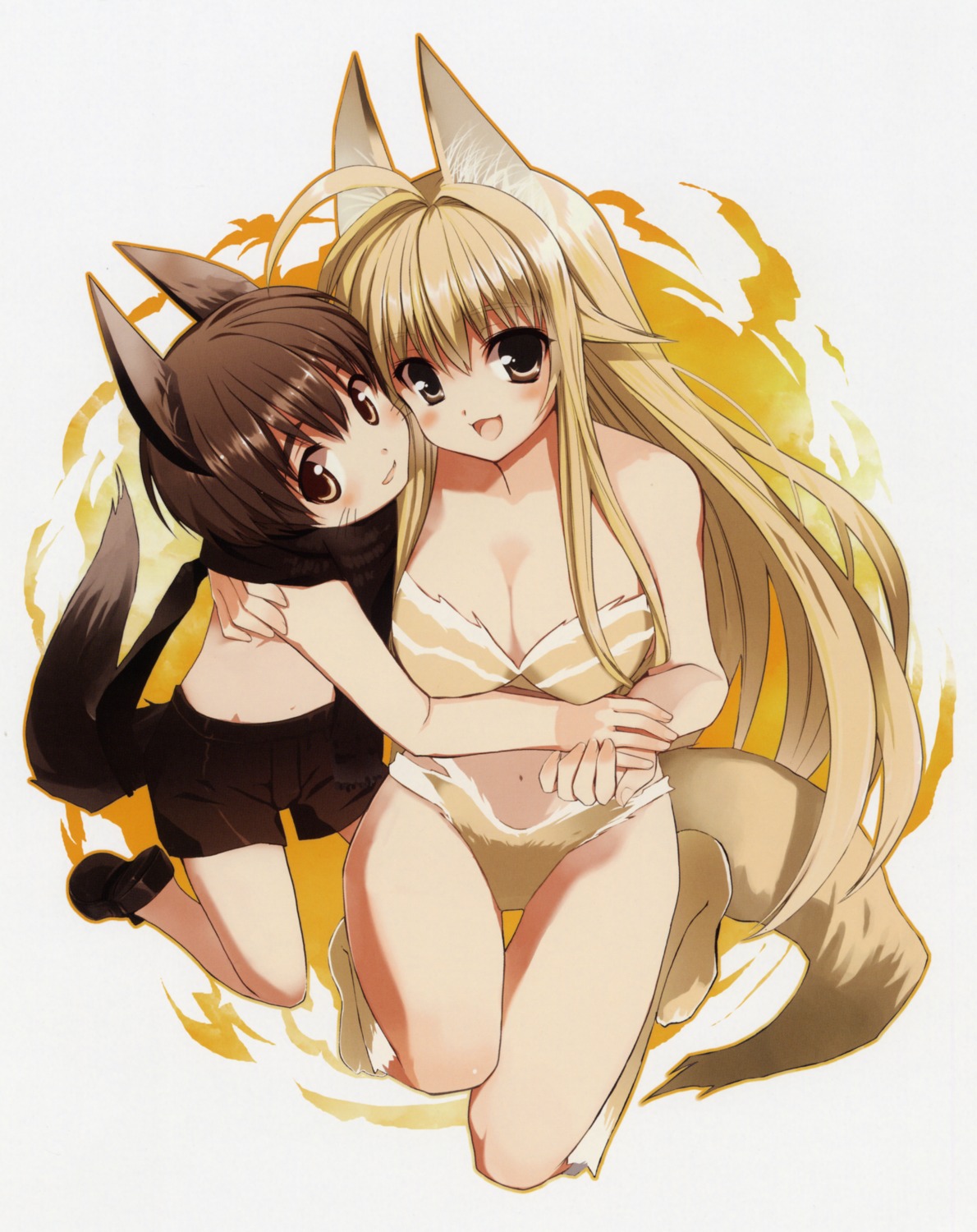 animal_ears, bikini, cleavage, kanokon, kitsune, koin, minamoto_chizuru, oyamada_kouta