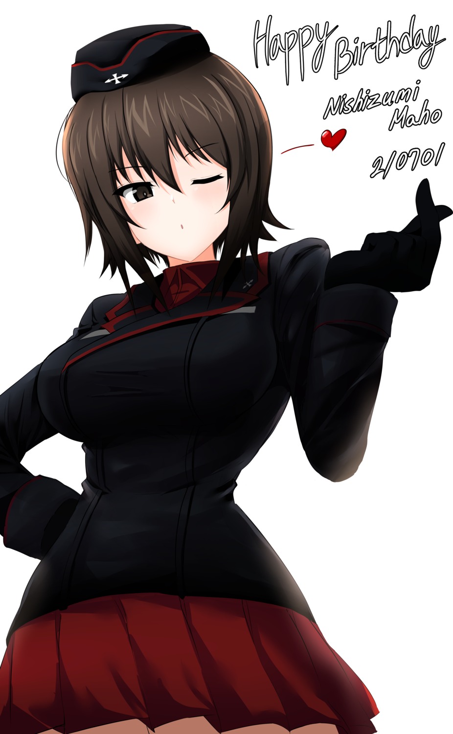 aikir_(jml5160), girls_und_panzer, nishizumi_maho, uniform