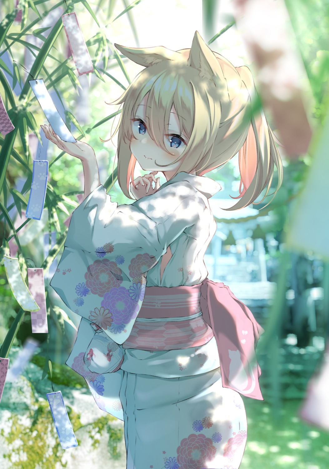 animal_ears, ukiwakisen, yukata