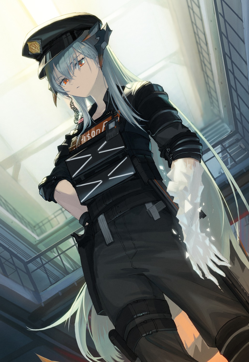 arknights, garter, horns, izumo_(ton_63), saria_(arknights)