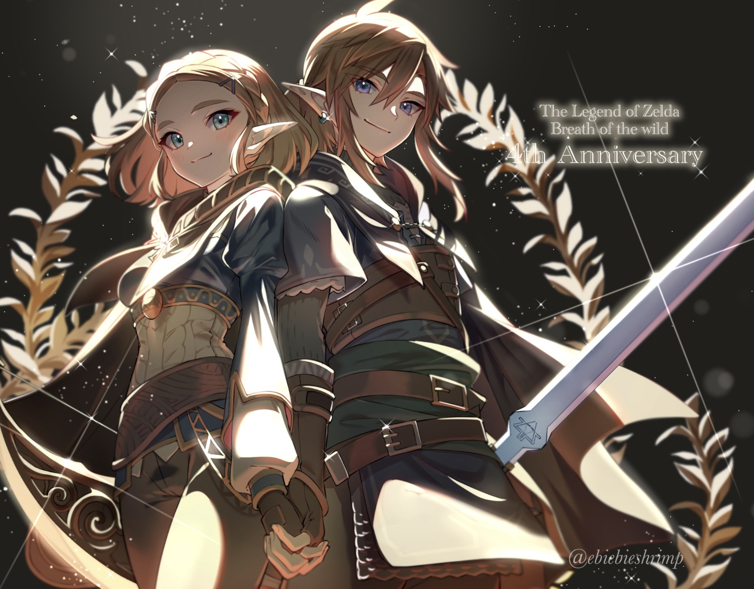 link, pointy_ears, princess_zelda, shuri_(84k), sword, tail, the_legend_of_zelda