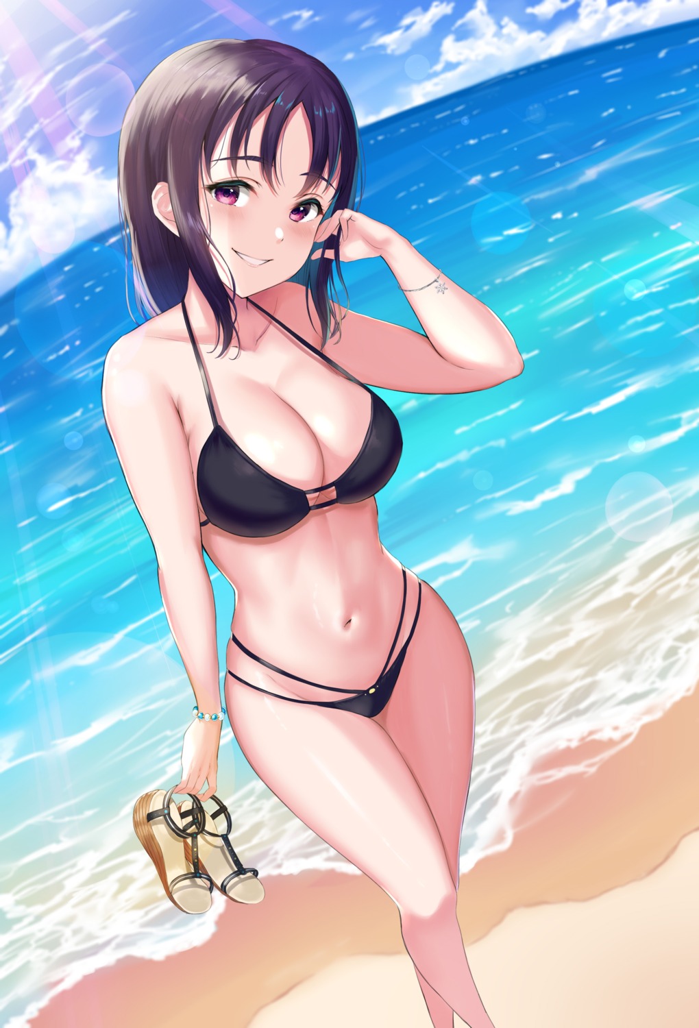 bikini, kazuno_sarah, love_live!_(series), love_live!_sunshine!!, rama_(yu-light8), swimsuits