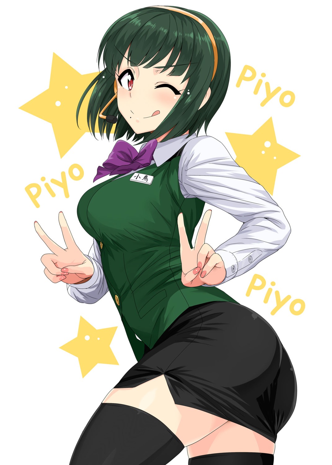 ass, otonashi_kotori, the_idolm@ster, thighhighs, tsurui