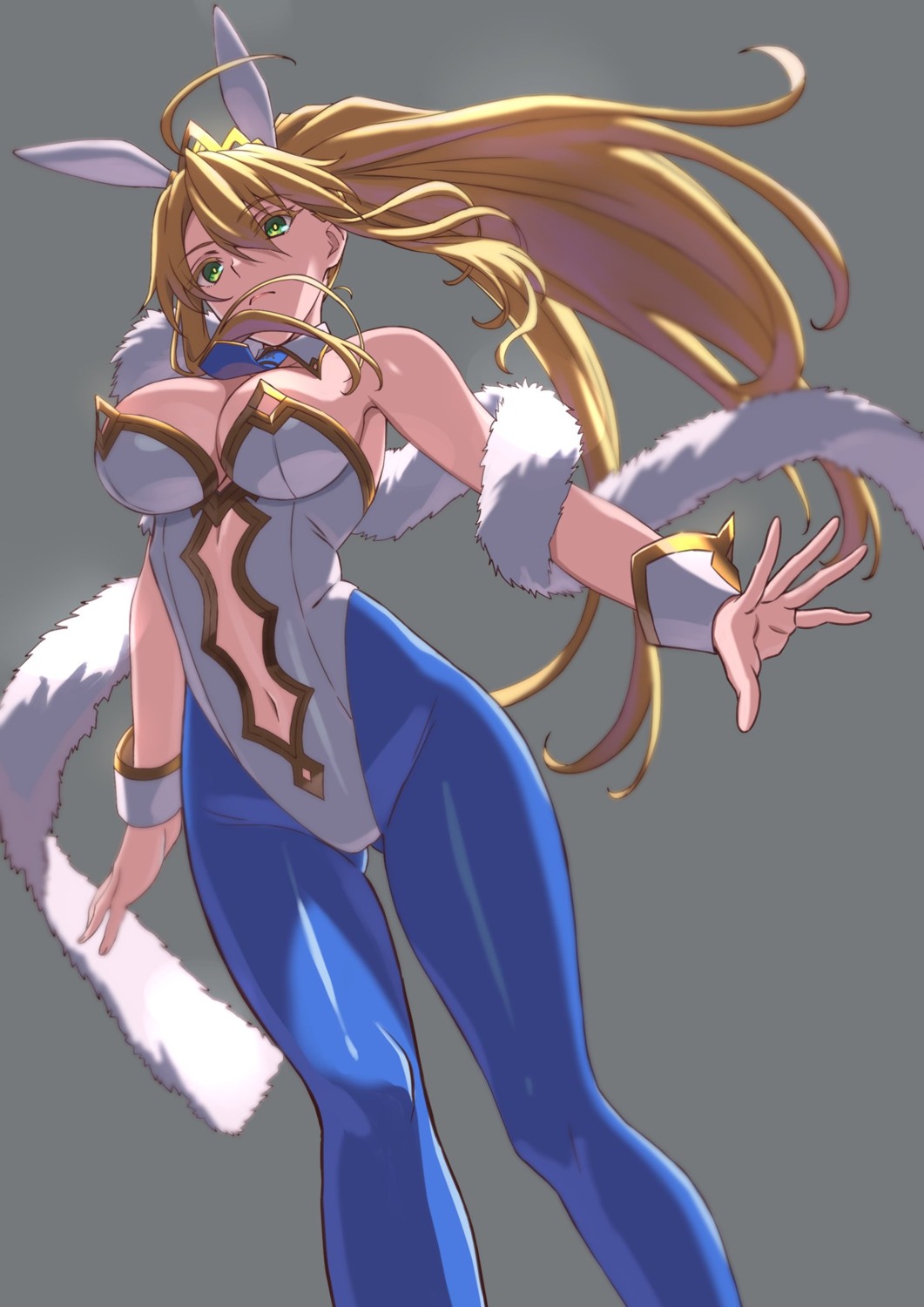 animal_ears, artoria_pendragon_(fate), bunny_ears, bunny_girl, fate/grand_order, no_bra, pantyhose, qumata
