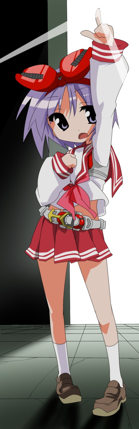 hiiragi_tsukasa, kamen_rider, kamen_rider_kabuto, lucky_star, seifuku, takeya_yu-ki