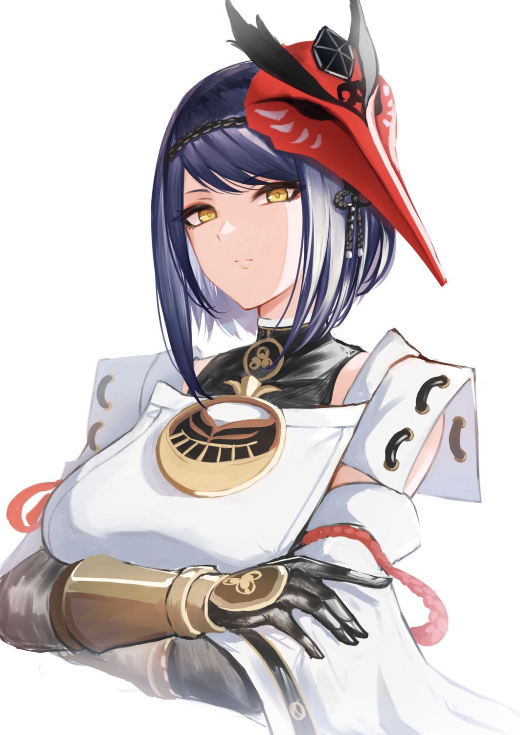 armor, genshin_impact, japanese_clothes, kujou_sara, pnatsu