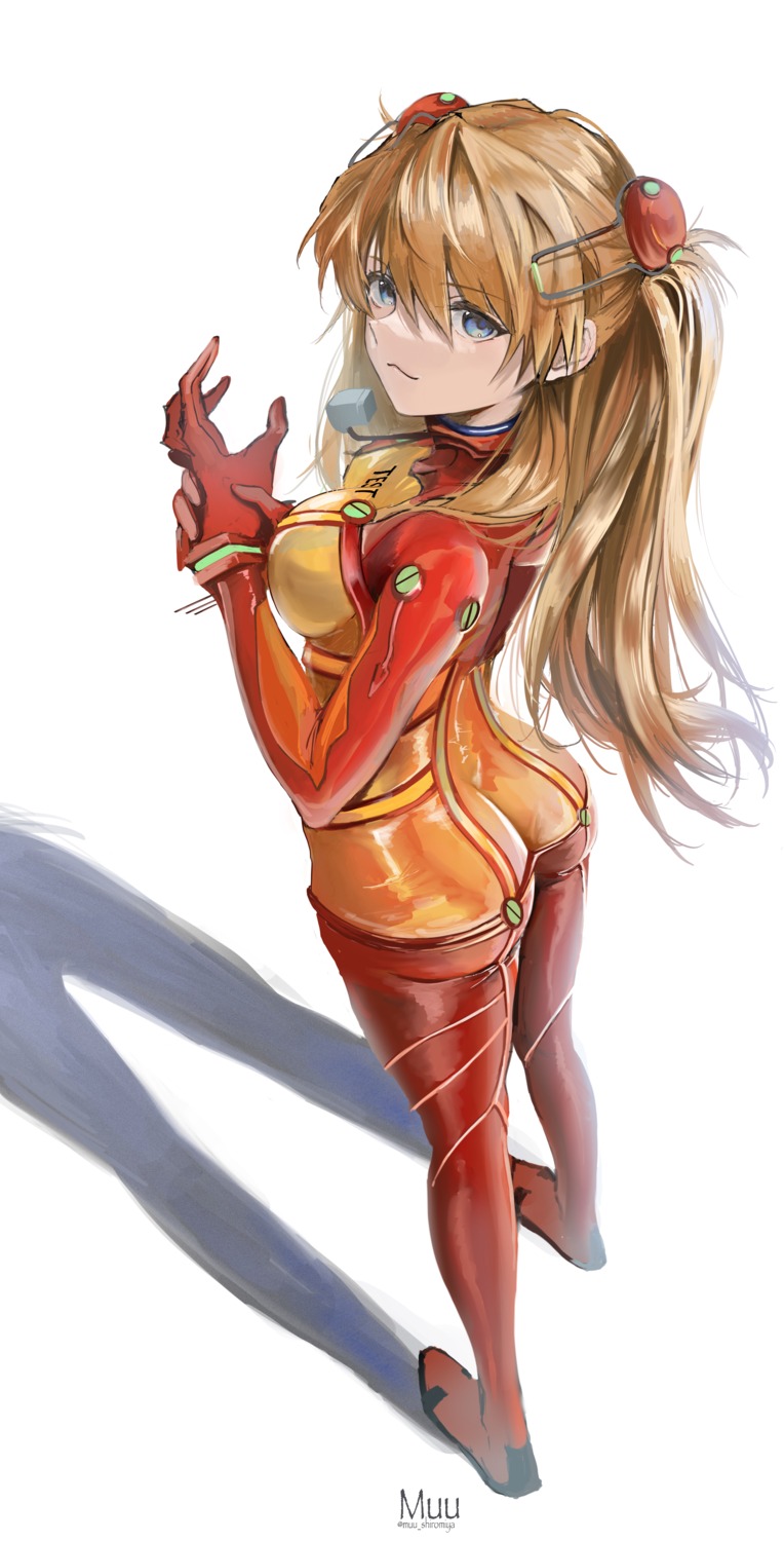 ass, bodysuit, muu_(muu_shiromiya), neon_genesis_evangelion, souryuu_asuka_langley