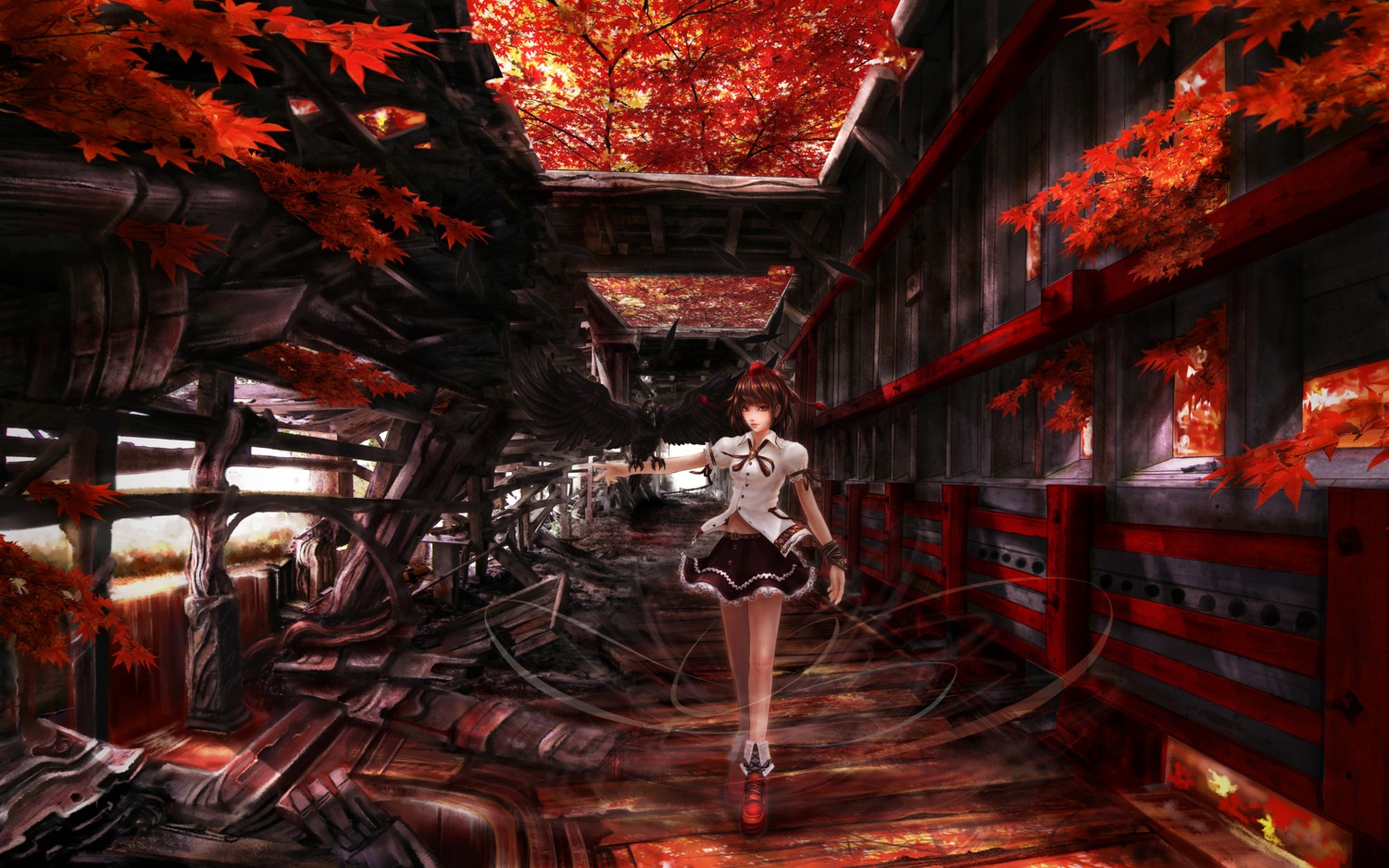 modama, shameimaru_aya, touhou