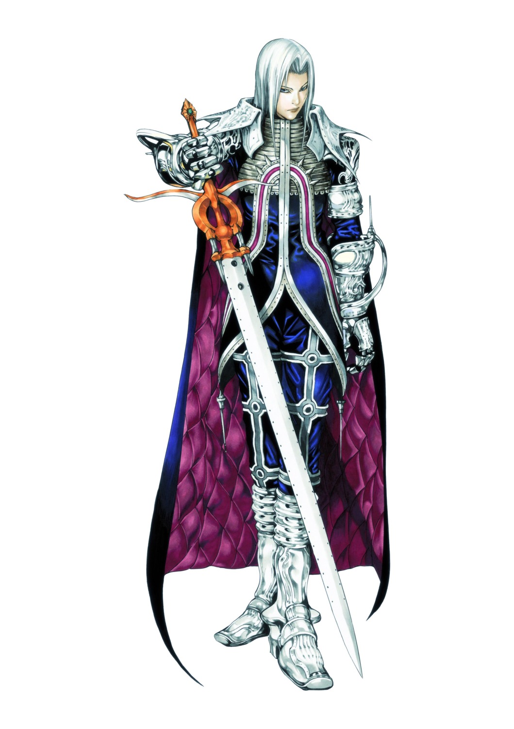 alucard_(castlevania), armor, castlevania, castlevania_judgment, konami, male, obata_takeshi, sword