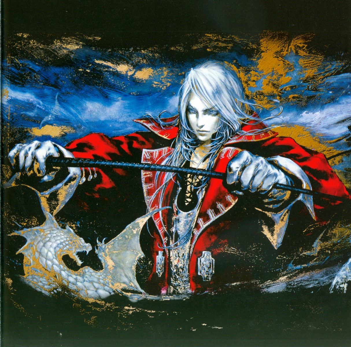 binding_discoloration, castlevania, castlevania:_harmony_of_dissonance, juste_belmont, kojima_ayami, konami, male, weapon