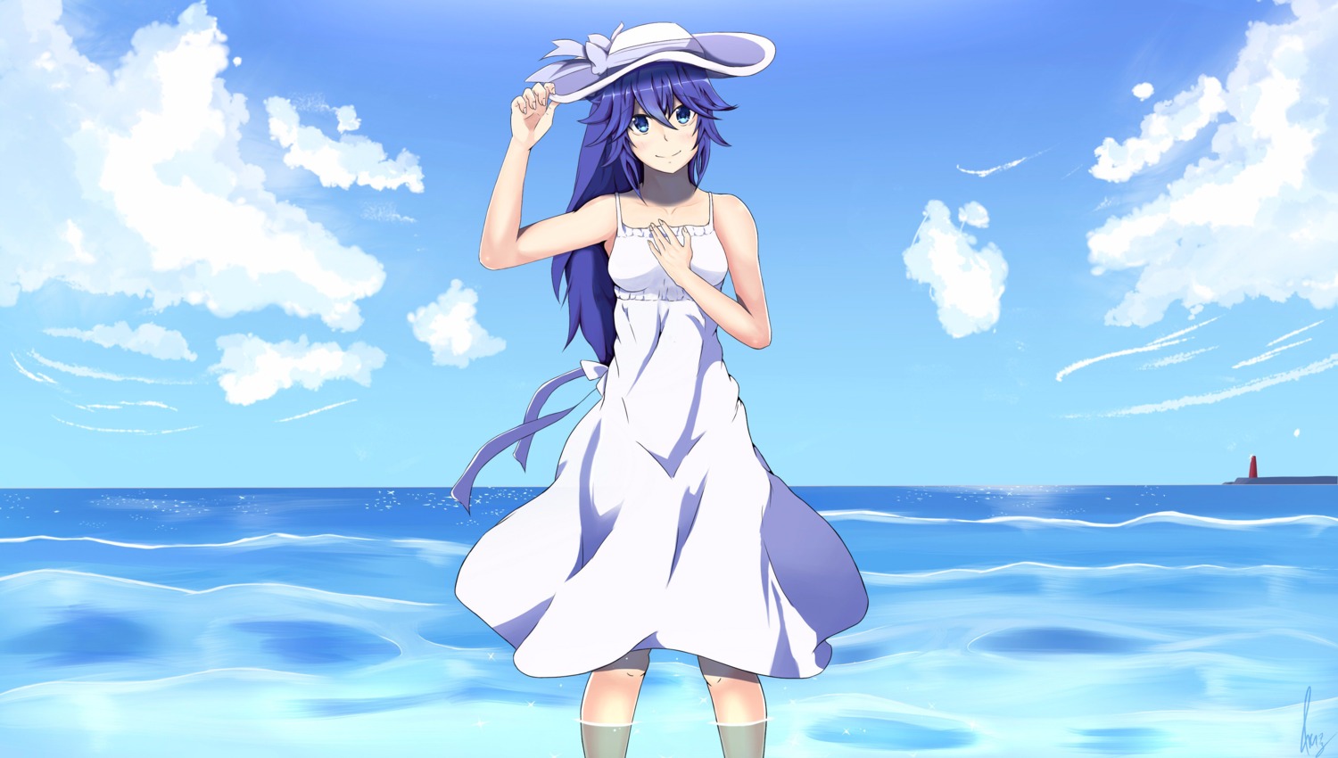 arcedo, dress, fire_emblem, fire_emblem_kakusei, lucina_(fire_emblem), summer_dress, wet