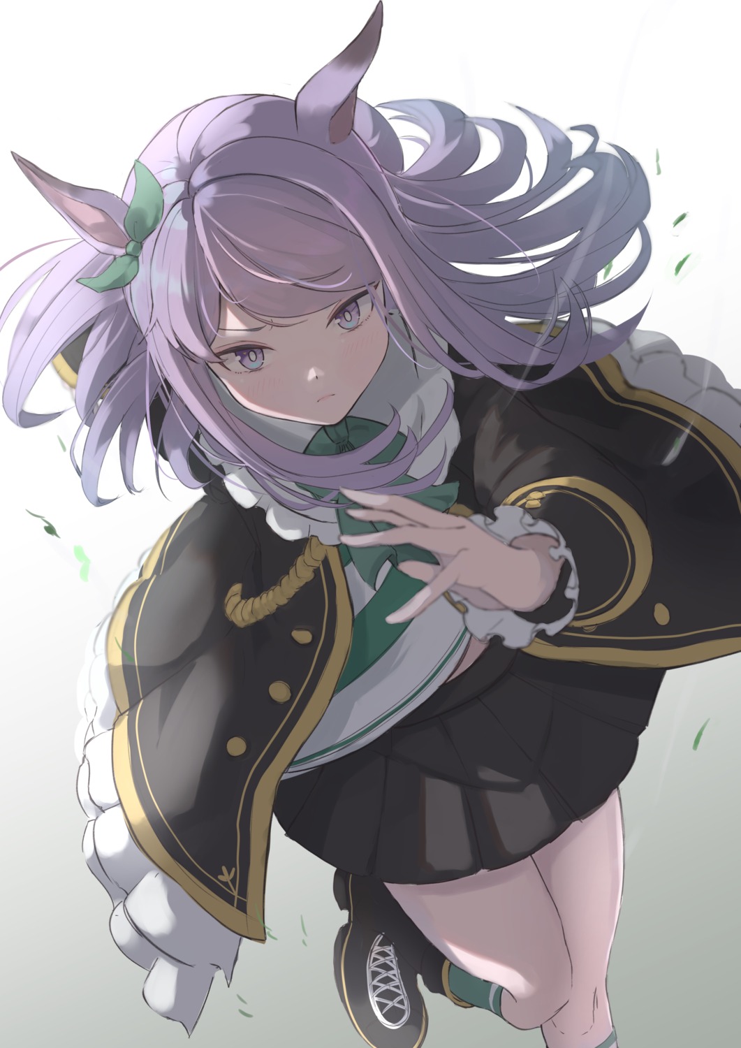 animal_ears, marishiten_(mar1sh110), mejiro_mcqueen_(umamusume), skirt_lift, uma_musume_pretty_derby, uniform