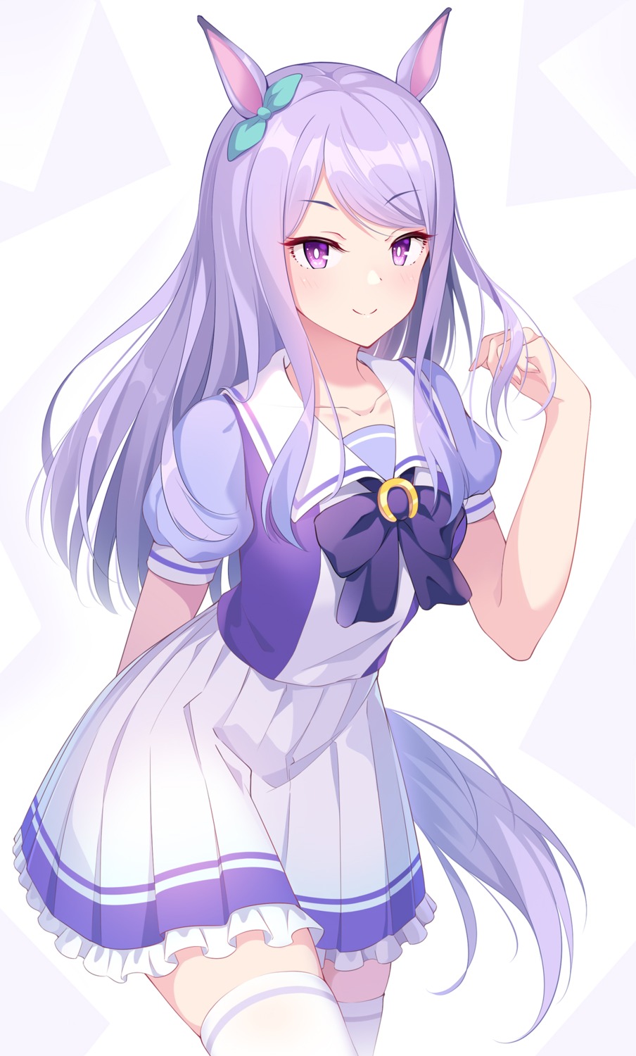 animal_ears, kagami_(galgamesion), mejiro_mcqueen_(umamusume), seifuku, tail, thighhighs, uma_musume_pretty_derby