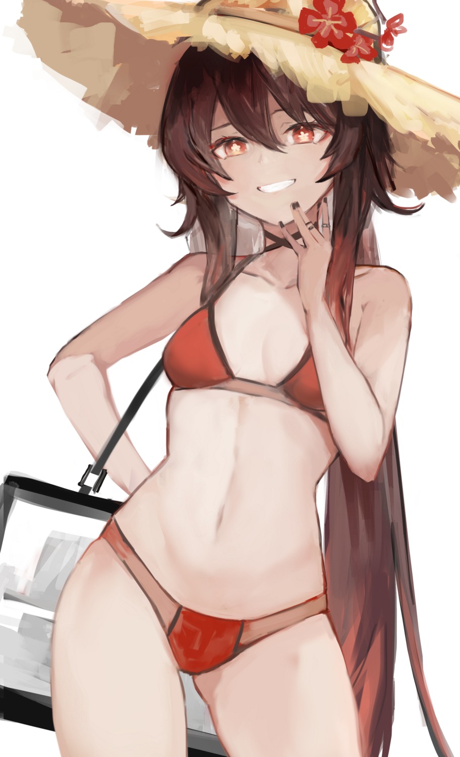 bikini, genshin_impact, gnai, hu_tao, swimsuits