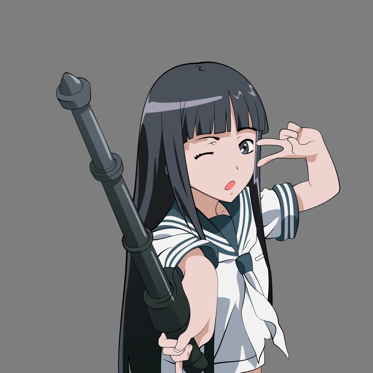 himegami_aisa, seifuku, toaru_majutsu_no_index, transparent_png, vector_trace