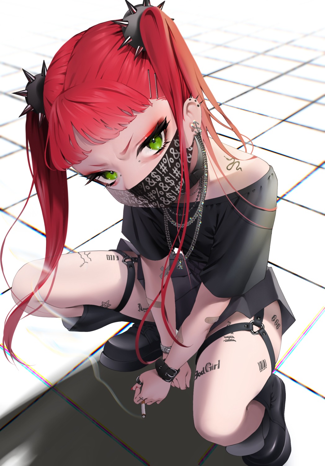 bandaid, bitaro, garter, tattoo