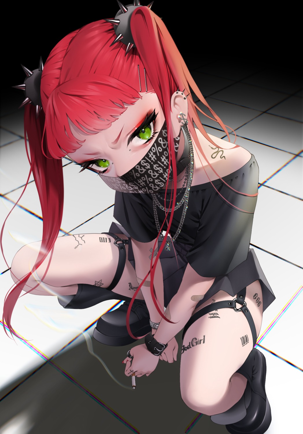 bandaid, bitaro, garter, tattoo