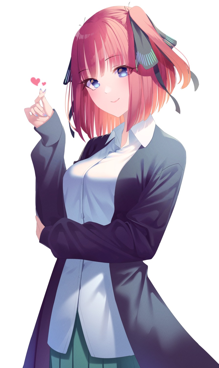 5-toubun_no_hanayome, friend0426, nakano_nino, seifuku, sweater