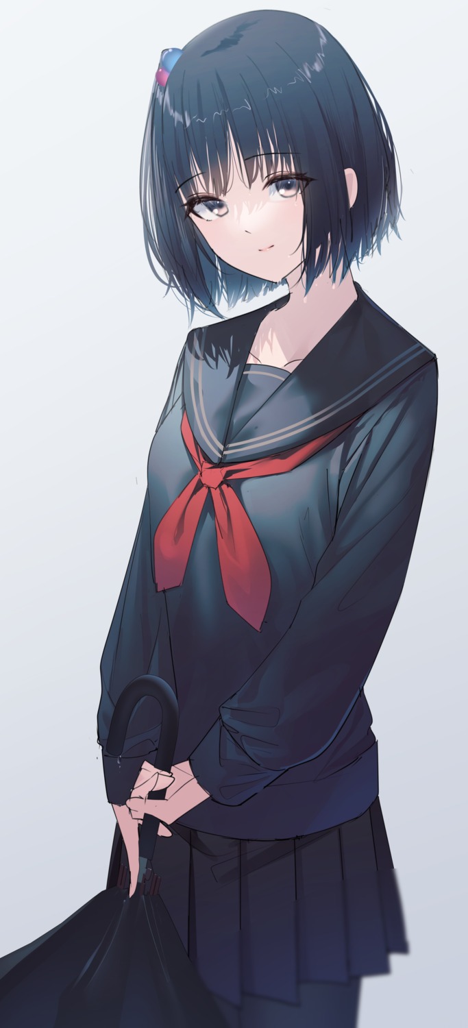 amemori_sayo, furiendo, nijisanji, pantyhose, seifuku, umbrella