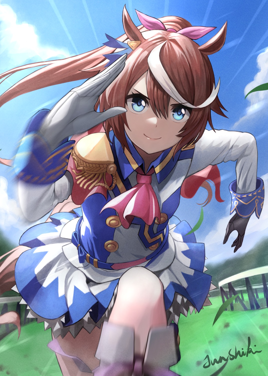 animal_ears, junshiki, skirt_lift, tail, tokai_teio_(umamusume), uma_musume_pretty_derby, uniform