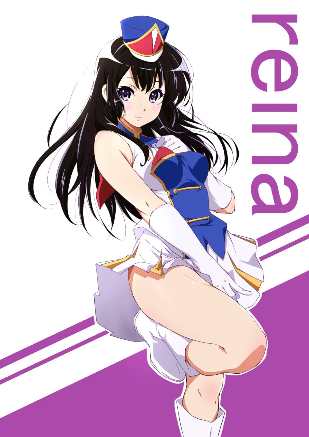 breast_hold, hibike!_euphonium, kousaka_reina, skirt_lift, tsuji643163271, uniform