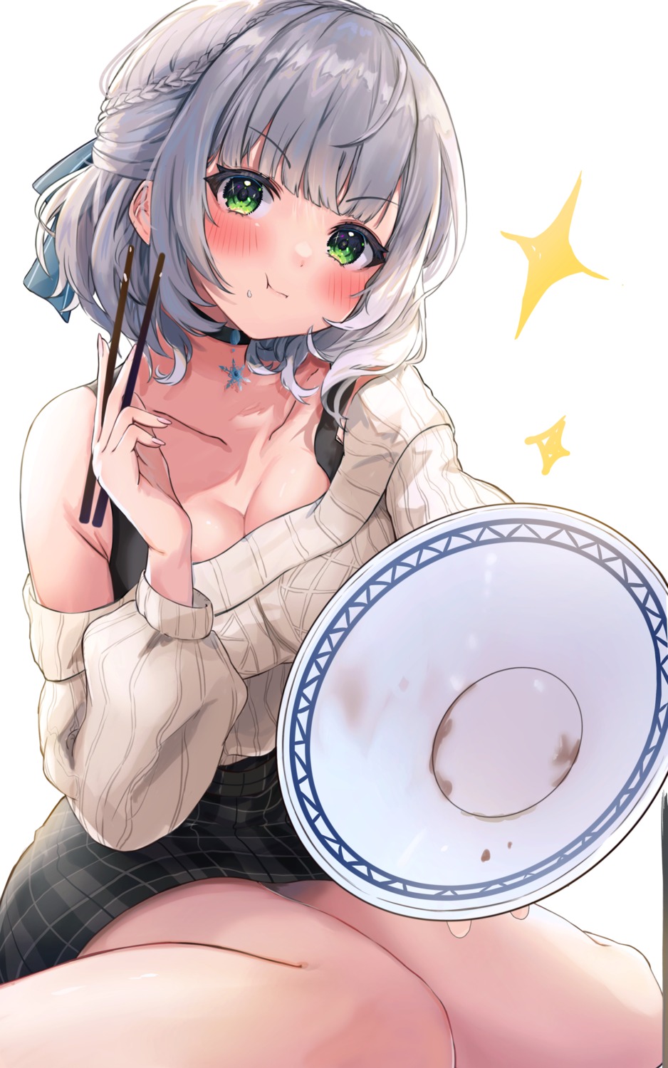 amefukura_art, cleavage, hololive, shirogane_noel, wet_clothes