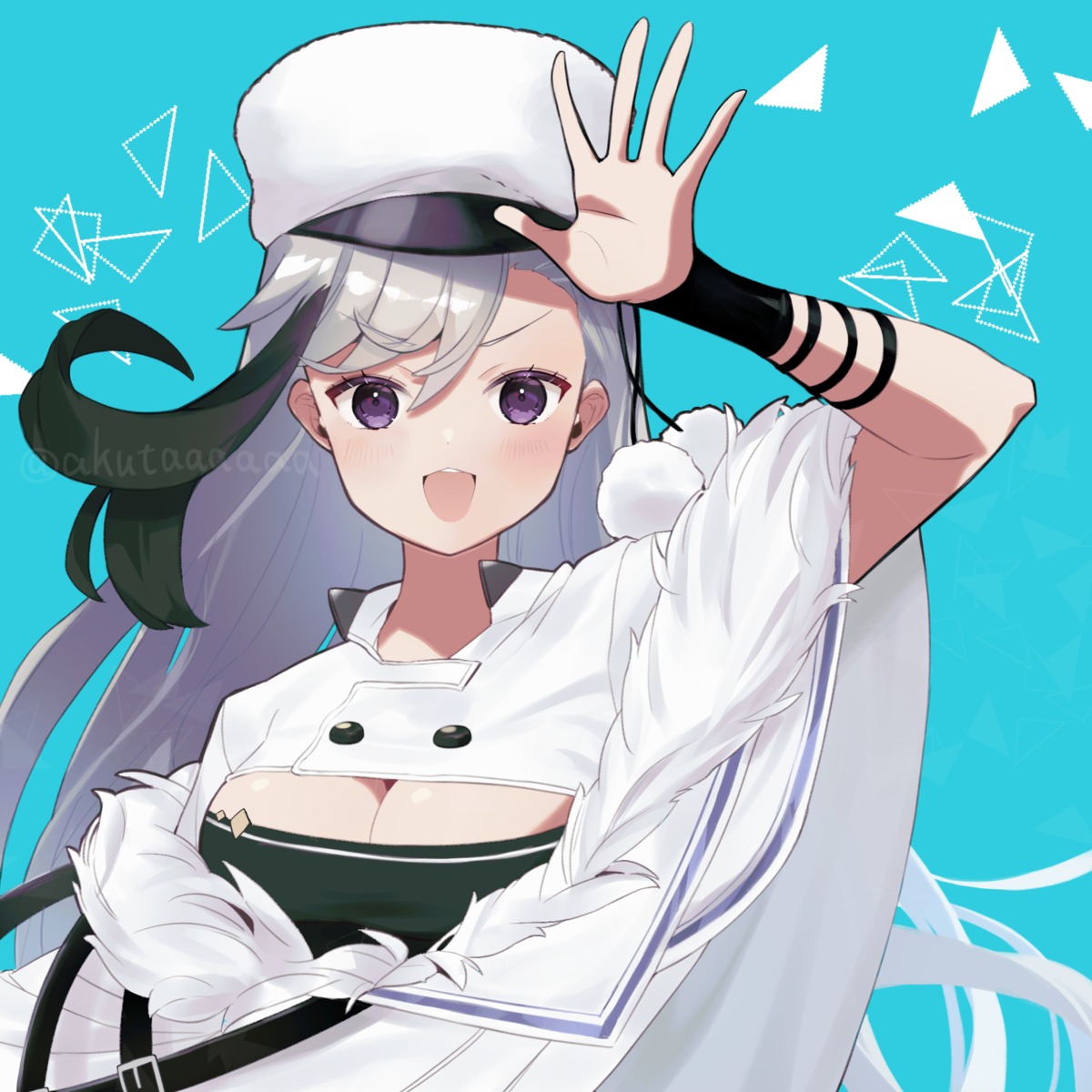 akutaa, azur_lane, cleavage, minsk_(azur_lane), watermark