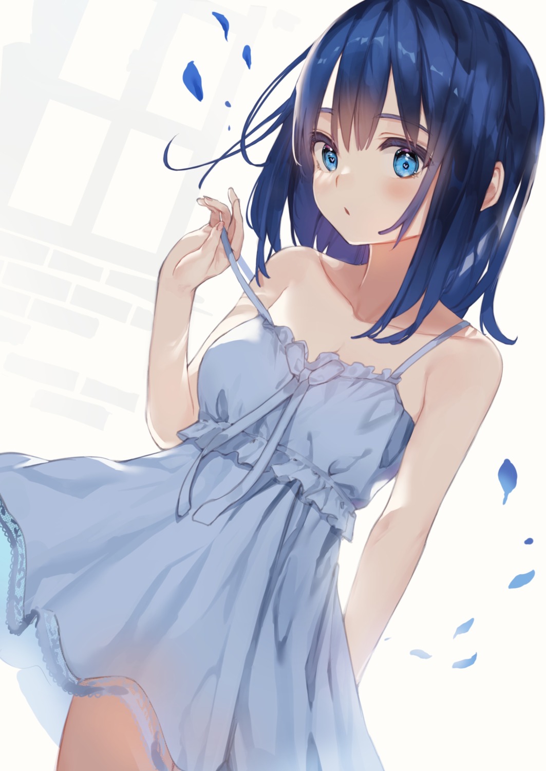 dress, mashiro_kta, no_bra, see_through, skirt_lift, summer_dress, undressing