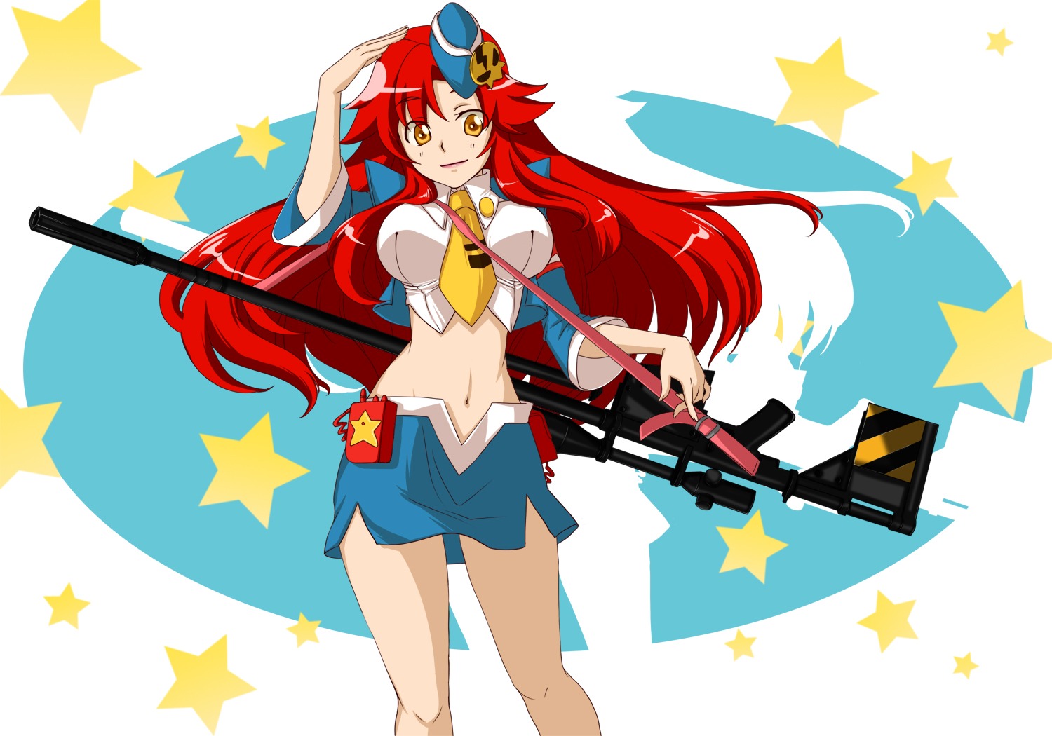 gun, mishiyomi_kazumi, tengen_toppa_gurren_lagann, yoko