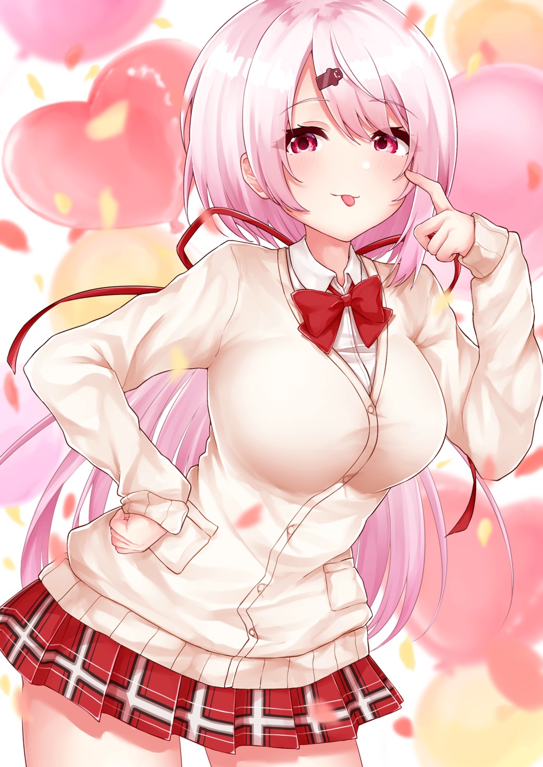 harukasu_(mememememo), nijisanji, nijisanji_gamers, seifuku, shiina_yuika, sweater