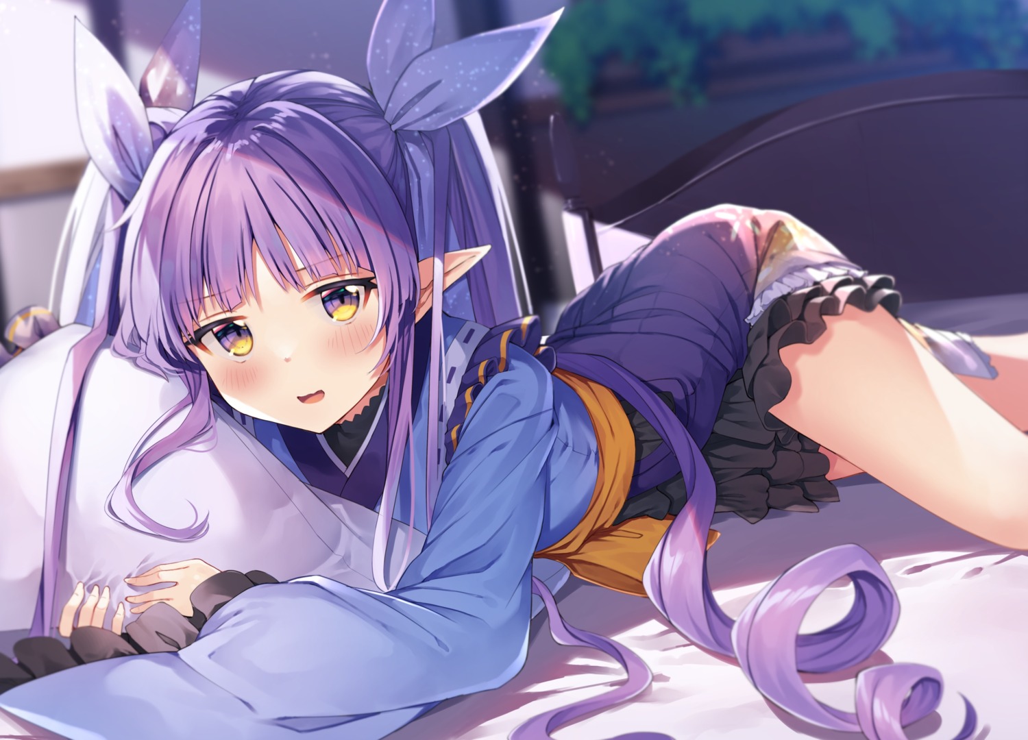gurasion, hikawa_kyouka, lolita_fashion, pointy_ears, princess_connect!, princess_connect!_re:dive, wa_lolita