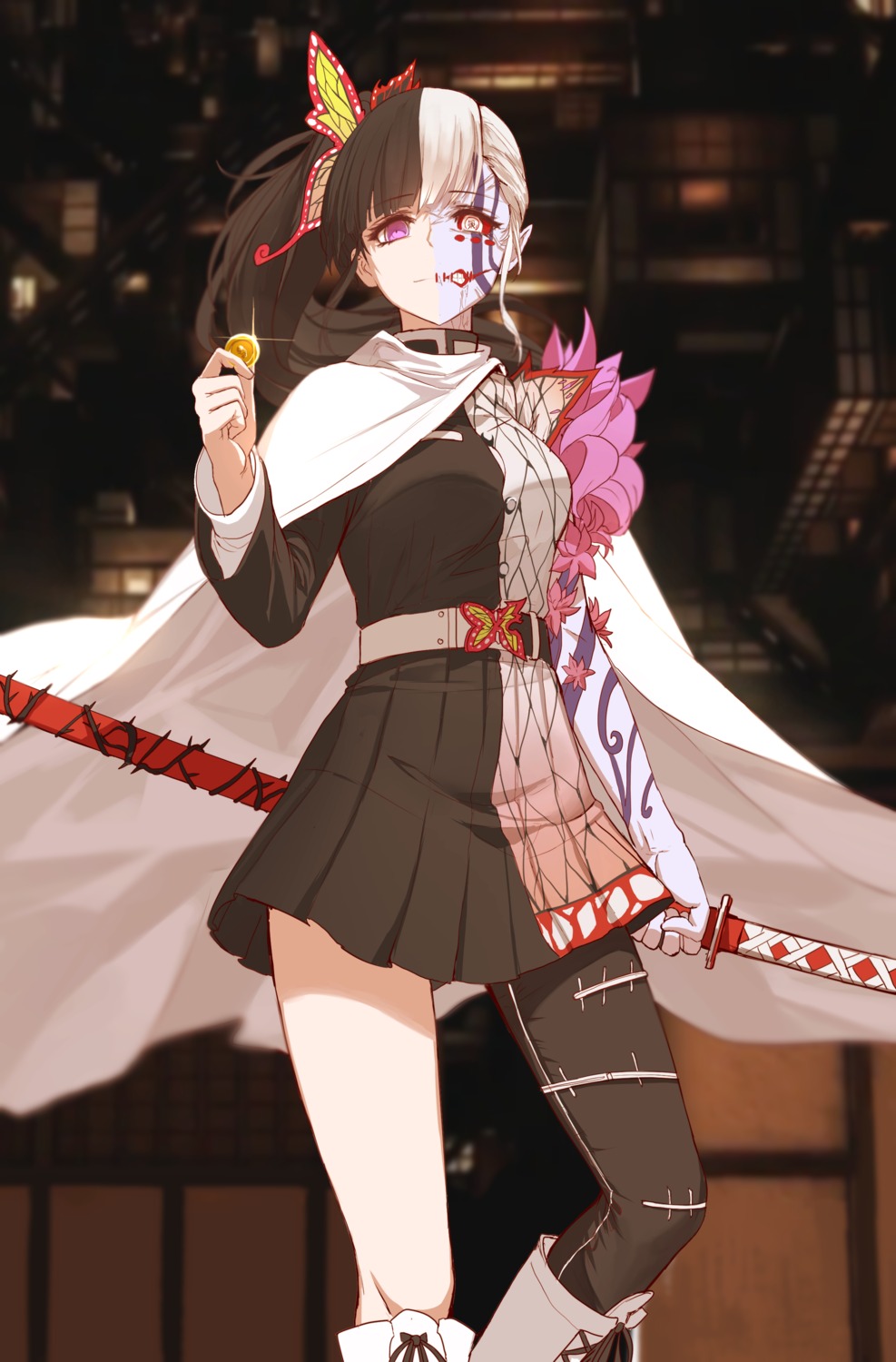 dishwasher1910, japanese_clothes, kimetsu_no_yaiba, sword, tsuyuri_kanao, uniform